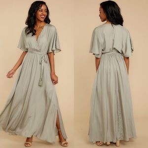 NWT Red Dress Boutique | Mustard Seed Moss green Flowy maxi dress Size S